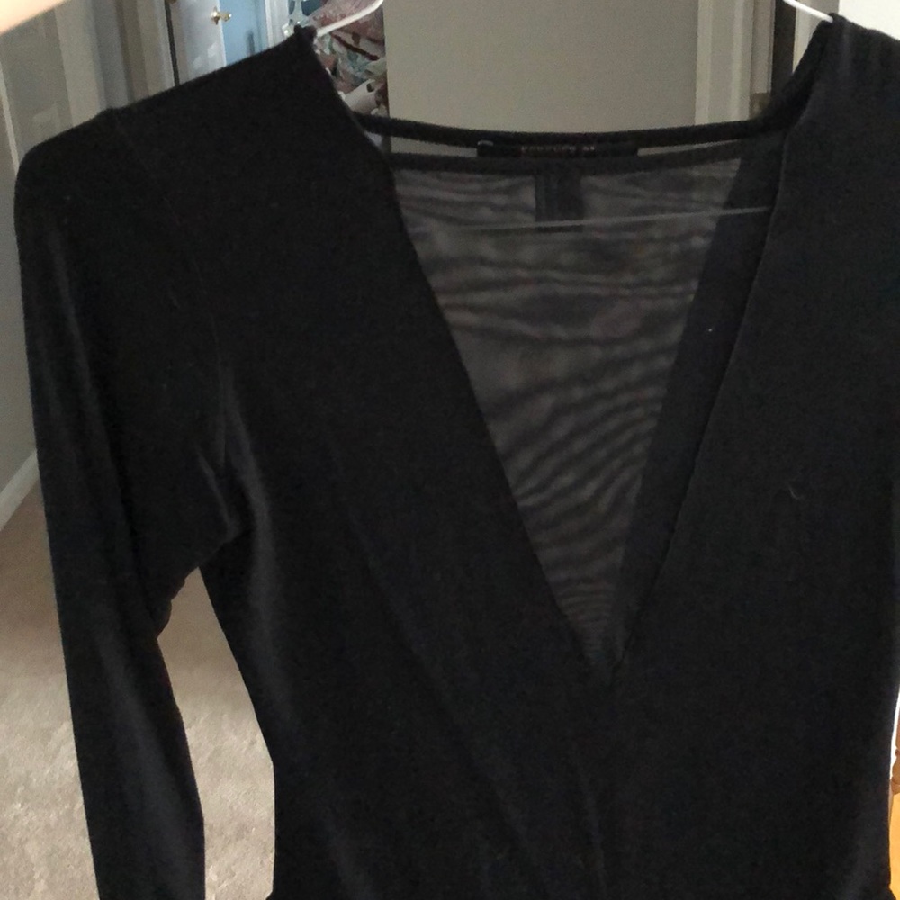 NWOT Forever 21 deep v mesh bodysuit